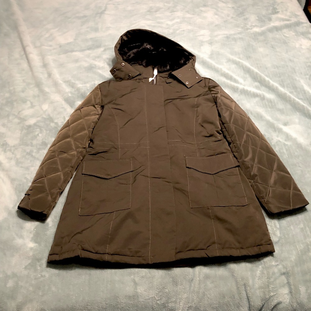 Coalition LA heavyweight quilted arm jacket olive - Picture 2 of 12